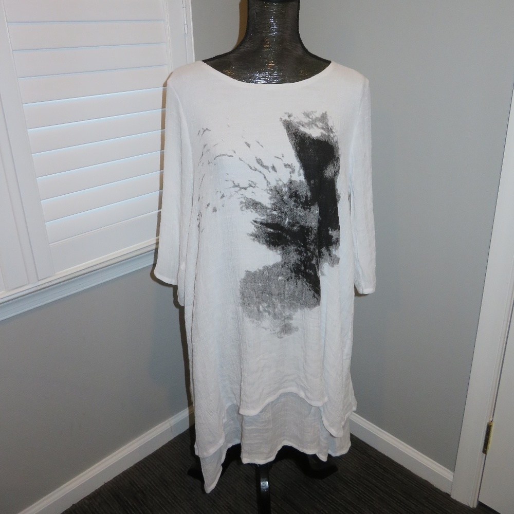 White Chiffon Tunic